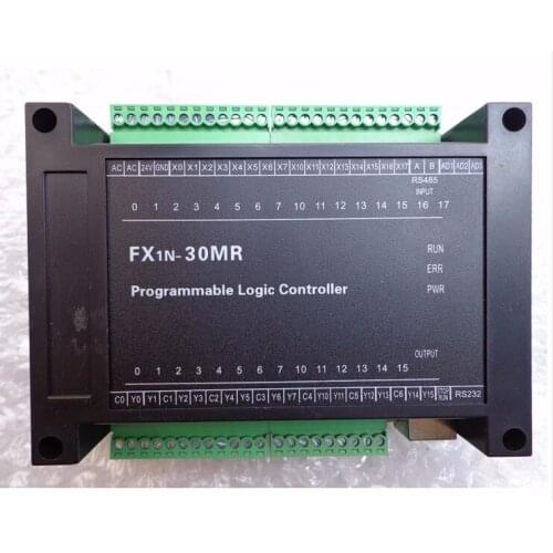 PLC Programmable logic Controller FX1N30MR MT220V Power Supply direct download text touch PLC