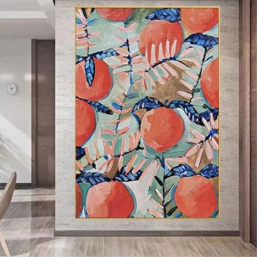 Hand Painted Abstract Flower Oil Painting Graffiti Canvas Painting Retro Floral Plant Wall Art For Living Room Home Decor pictur