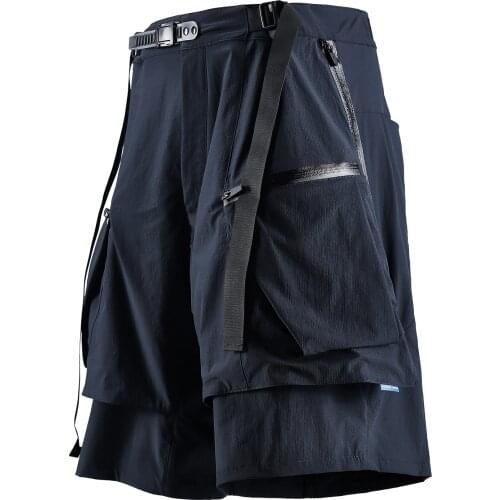 Reindee Lusion 21ss 3d zipper bag outdoor apron functional equipment shorts techwear hidden molle