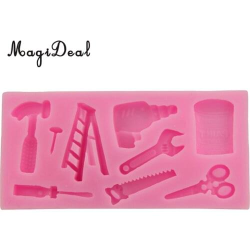 Silicone DIY Novelty Electrician Hardware Tools Fondant Cake Molds Candy Chocolate Decorating Mould Kitchen Baking Tool