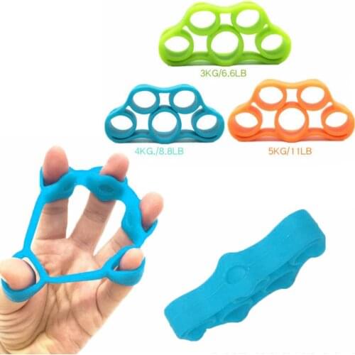 Silicone Finger Gripper Hand Strength Trainer Resistance Band Hand Grip Wrist Stretcher Finger Strengthener Training Exercise