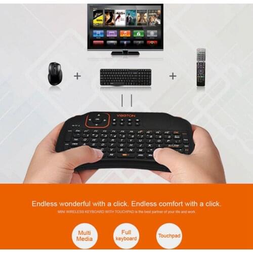 VIBOTON S1 83 Keys English Russian 2.4GHz Mini Wireless Keyboard Fly Mouse Remote Control With Touchpad For PC Andriod TV Box