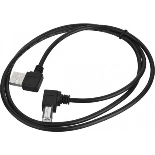 0.5M 1M Right Angled USB 2.0 A Male to Left Right Angled B Male 90 degree Printer Scanner computer Cable 0.3m