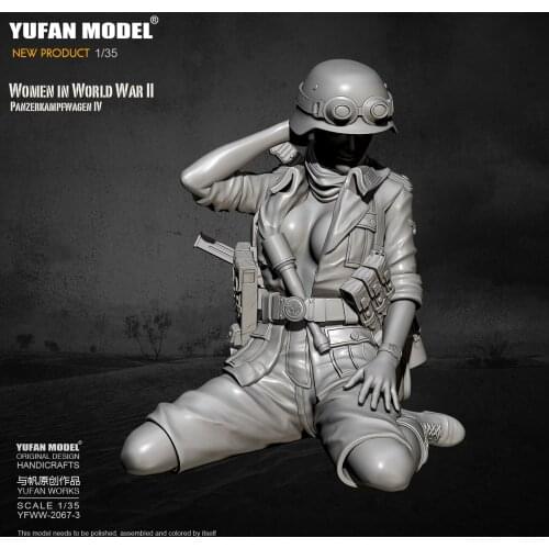 1/35 Yufan model Resin Model Tank soldier beauty self-assembled YFWW-2067-3