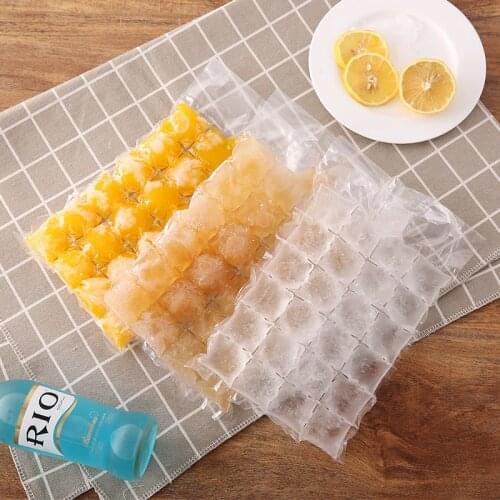 10pcs/Pack disposable ice bag mould ice plate juice drink auxiliary tool self sealing quick freezer DIY