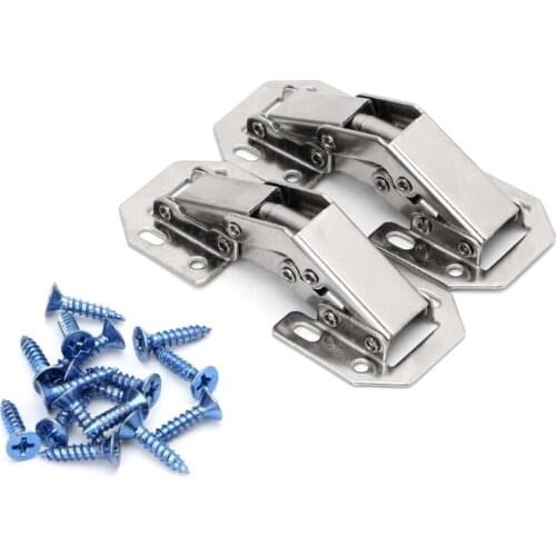 2Pcs Easy Mount 90 Degree Concealed Kitchen Cabinet Cupboard Sprung Door Hinges