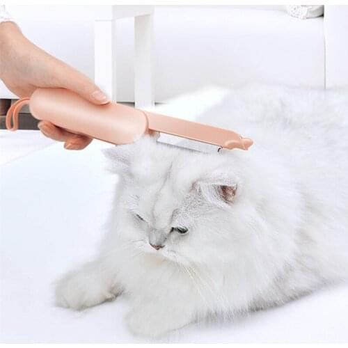 2 In 1 Pet Hair Shedding Comb Cat Brush Grooming Tool Teddy Hair Remover Cat Grooming Supplies Hair Removal Comb For Dogs Cats