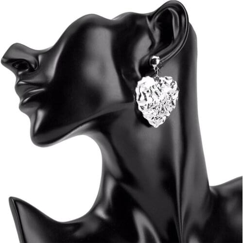 2020 Women Earrings Fashion Jewelry Pendientes Dangling Earrings Heart Big Earrings for Women