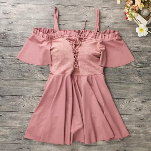 2021 Women Plus Size One Piece Swimsuit Push Up Sexy Swim Beach Dress Wear Summer Bathing Suit Swimwear Bandage Swimming Suits