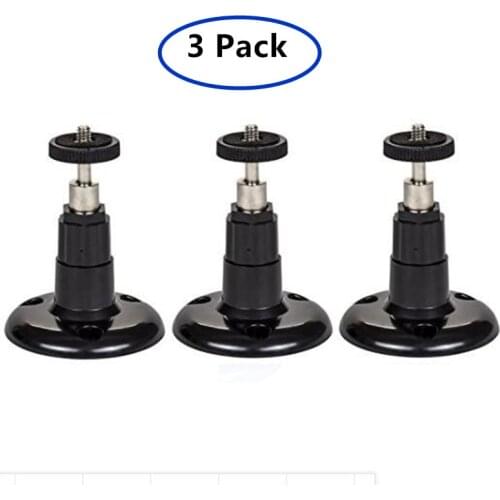 3 Pack,Black) ABS Wall Mount Indoor and Outdoor Mount Bracket Adjustable for Arlo Pro 2, Arlo Pro, Arlo Cam and Other Models