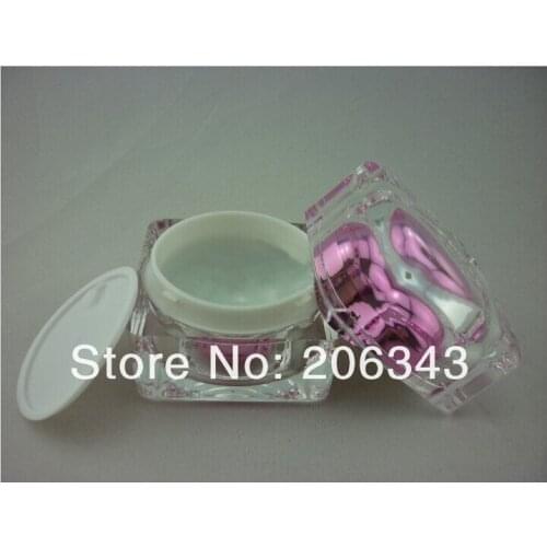 30G PINK square shape cream bottle,cosmetic container,,cream jar,Cosmetic Jar,Cosmetic Packaging