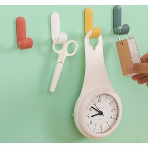 4PCS Mini Wallmounted J Hook Paste Type Small Article Classification Hook For Home Durable Multifunction Wall Hook For Kitchen