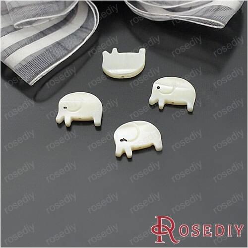 Wholesale 8 pieces 13*11mm Original Color Elephant Natural Sea Shell Beads Diy Jewelry Findings Accessories (JM5323)