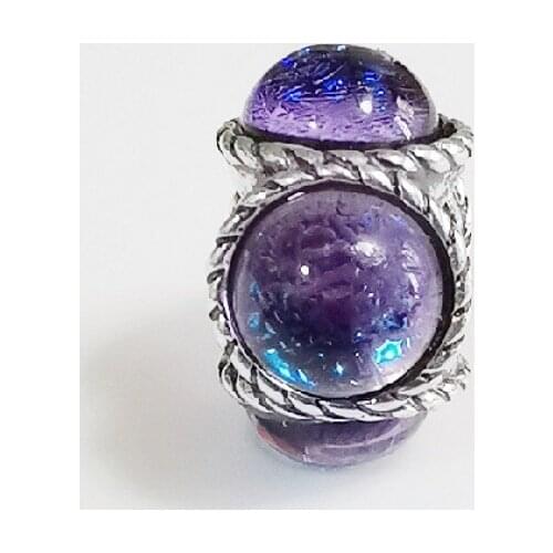 925 Sterling Silver Glass Spacer Charm Bead European Jewelry