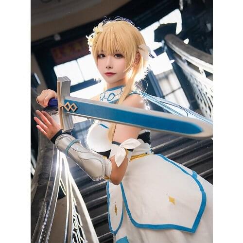 Anime Genshin Impact Lumine Cosplay Costume Dress Belt Wristband Pin Gloves Daily Carnival Party Festival Uniform Brand New