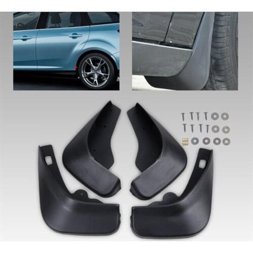 Car Accessories 4pcs Front & Rear Mud Flaps Splash Guard Mudguard Fender MudguardsFor Ford Focus 2005 - 2009 2010 new model