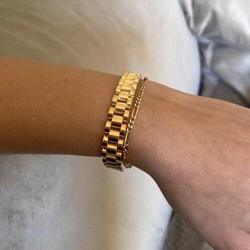 Classic Charm Link Chian Punk Bracelets for Men Women Stainless Steel Jewelry Luxury Wedding Party Wristband Bangles Gift