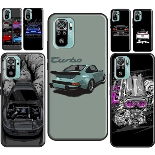 Sports Car JDM Drift Case For Xiaomi Redmi Note 10 Pro Note 7 8 9 Pro 8T 9S Cover For Redmi 9 9C 9A 9T K40
