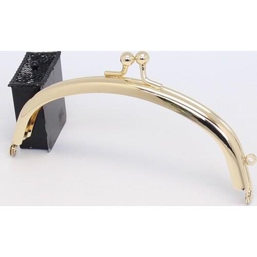 E396#11cm Round bead O-ring semicircle no hole gold purse frame clasp DIY Kiss lock bag coin purse accessories 5pcs/lot