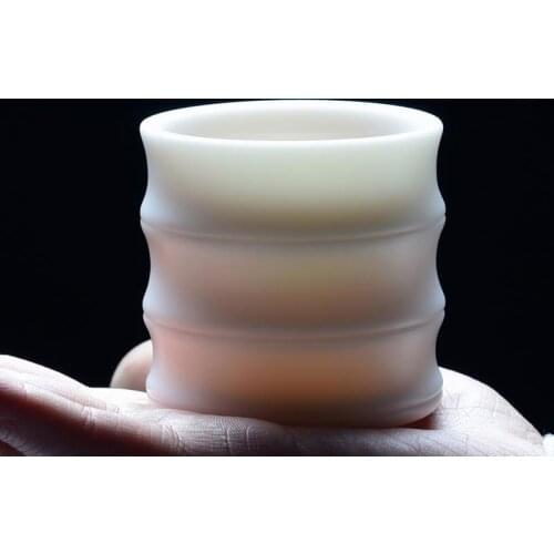 150ml White Jade Porcelain Teacup Bamboo Festival Cup Office Tea Ceremony Drinkware Teaware Master Sake Cups As Art Collection