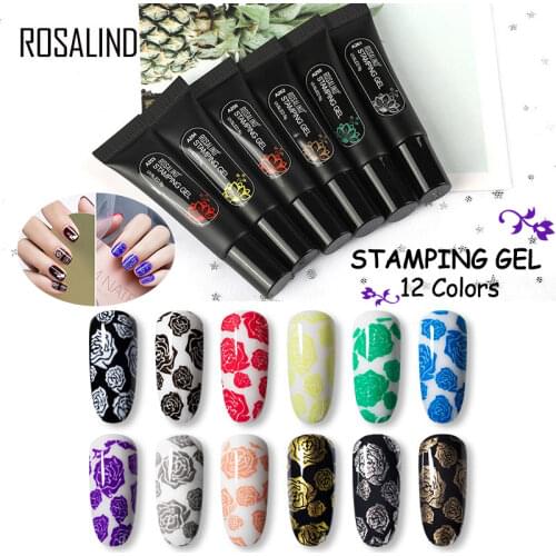 ROSALIND Stamping Gel Varnish Hybrid Nail Polish Manicure Semi Permanent Color Painting 5ml Soak Off Gel LED UV For Nail Art