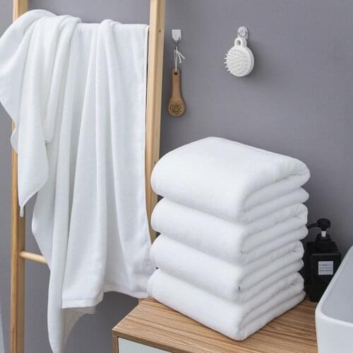 Cotton White Hotel Bath Towel for Adult Cotton Large Size Thick Cotton Beach Towel Blue Beauty Salon Towel for Spa Dropshipping