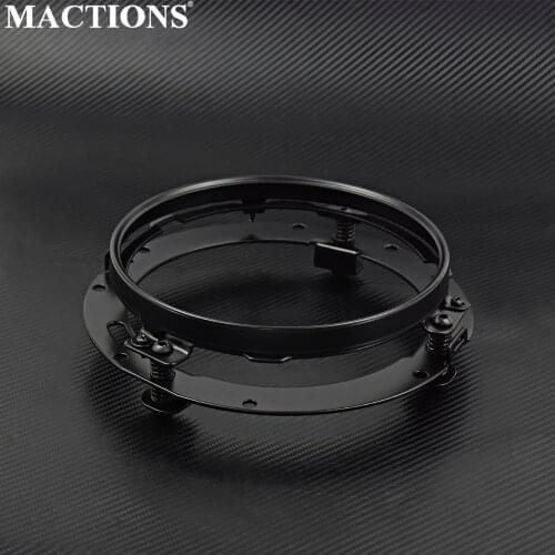 Motorcycle Black/Chrome 7'' Round Headlight Mounting Bracket Ring For Harley Touring Softail Road King For Jeep Wrangler Hummer