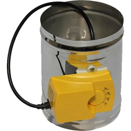 AC220V 80-400mm stainless steel round adjustable air volume regulating damper electric three position air valve air damper valve