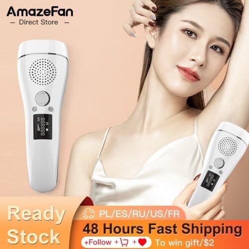 AmazeFan 990000 Flashes IPL Ice Laser Epilator Permanent Painless Epilator Home