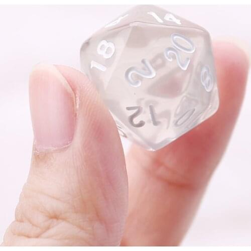 Set Of 7 Sided Polyhedral Dice For RPG DND D&D D4-D20 Clear RXBB
