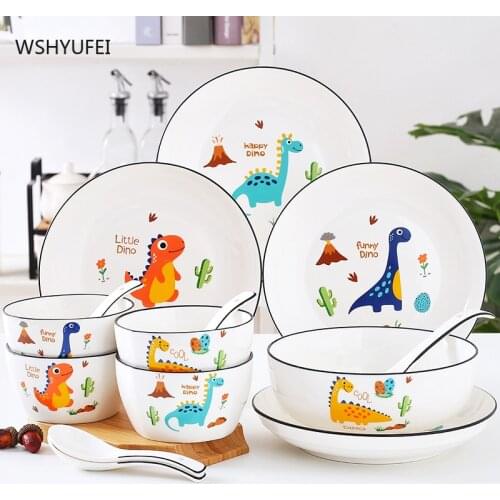 Tableware Set Home Breakfast Plate Exquisite Japanese Soup Bowl Combination Girl Heart Nordic Cute Cartoon Creative Tableware