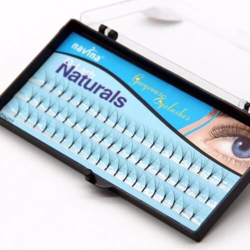 Navina 6 roots 8mm/10mm/12mm Natural Soft Fashion False Eyelash Extension Deluxe Lashes VOLUME Fake Eyelashes Fans