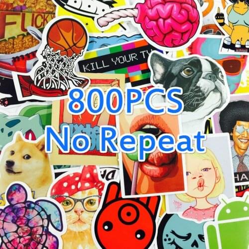 800Pcs NoRepeat Wholes a Cute Animal Hot Sale Home Decor Toy Styling Decal Laptop Motorcycle Skateboard Doodle Sticker