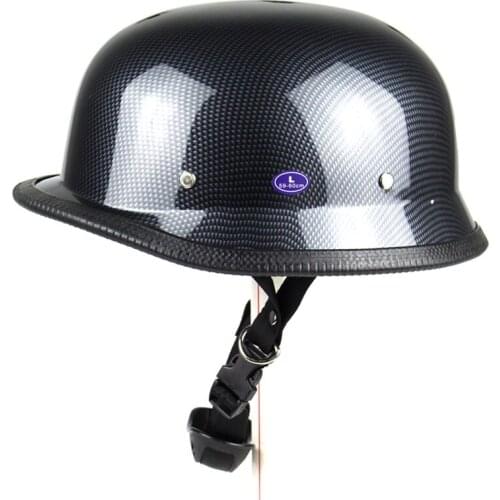 TKOSM Half Face German Helmet Motorcycle Helmet Matte Black German Style Vintage Motorcycle Helmet Comfortable Durable Hot Sale