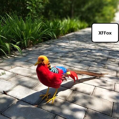 New simulation red pheasant model foam&feather real life pheasant bird doll gift about 70cm xf0997