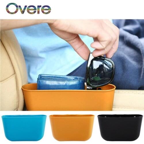 Overe 1PC Car Hanging Trash Box Phone Holder Storage Bag For Fiat Punto 500 Volkswagen VW Polo Passat B7 B8 Golf 5 6 7 Tiguan