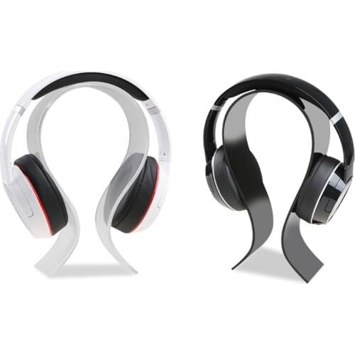 Omega-Headphone Stand Acrylic Plastic Headset Hanger Holder for Wired Wireless Gaming DJ Studio-Headphones 2 Colors