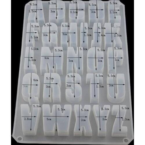 English Letter Pendant Resin Mold Kit Large Letter Silicone Casting Mold Alphabet Resin Casting Mold Art Craft Tools Kit