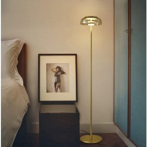 Postmodern personality glass floor lamp bedroom study light luxury atmosphere floor light