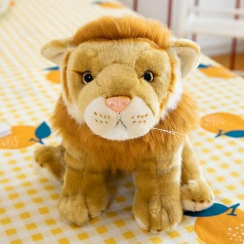 Factory Direct Sales New Sitting Lion Simulation Lion Plush Toy Doll Animal Series Scenic Spot Purchase Souvenir