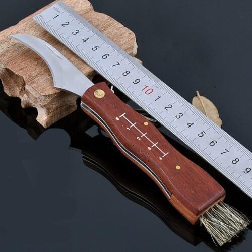 Foldable Blade Folding Knife Mini Wood Mushroom Knife Frictional Handle Portable Pocket Knife Outdoor Survival Tools