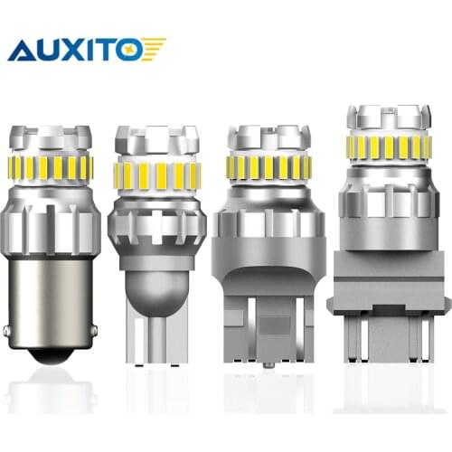 AUXITO 2x LED 1156 BA15A P21W Canbus For Car Reverse Light T20 7443 W21/5W 7440 W21W 1157 3157 LED Lamps 6500k 12V T15 W16W LED