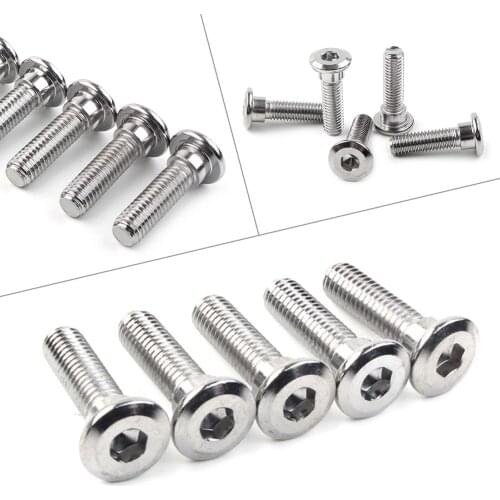 M8x30mm Motorcycle Steel Bolts Ti Hex Socket Disc Brake Rotor Screws Fasteners For Kawasaki Ninja 300 ZX7R ZRX1100 5Pcs/Set