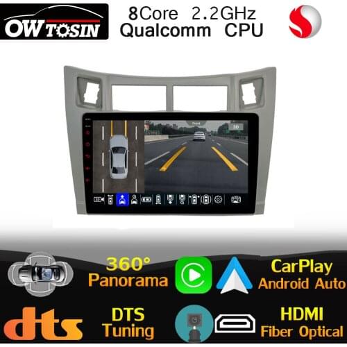 Qualcomm 8Core Android Car Multimedia Player For Toyota Yaris XP90 Vitz Platz 2005-2012 Optical HDMI HIFI DSP GPS Radio WiFi DTS