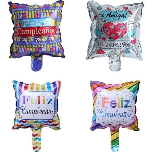 10pcs 10inch Spanish Birthday Foil Balloons Birthday Party Decoration Balloon Baby Shower Anniversary Decorations Globos