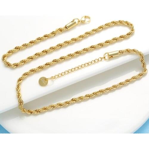 ZHUKOU Gold Punk Stainless Steel Necklace for Men Women Twisted snake Chokers necklace Trendy Necklace chain wholesale VL99