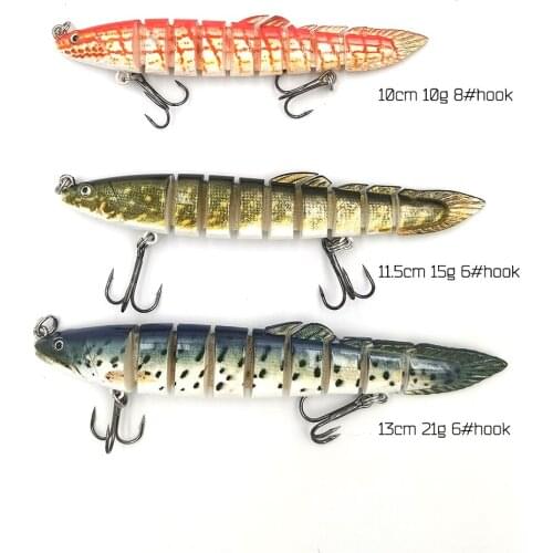 1pcs 100mm Loach Bionic Lure Multi Articulated Bait 9 Segments Crankbaits Fishing Tackle Set of Wobblers for Pike Goods Fishing