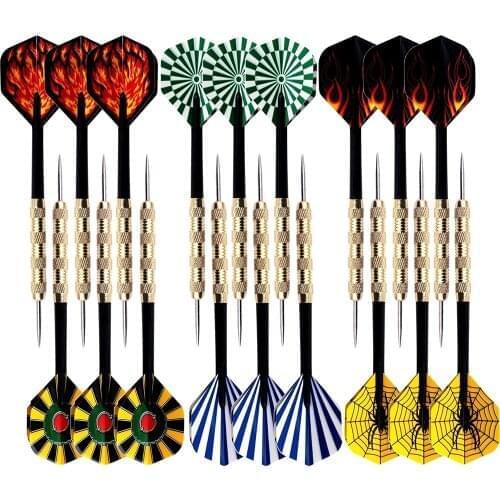 18pcs 6 sets Professional Steel Tip Darts Flight Steel Tip Dart Darts With Nice Flights