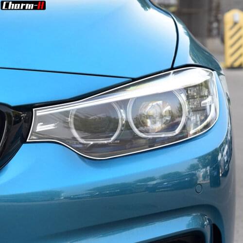 2Pcs Car Headlight Protective Film Headlamp Restoration Transparent TPU Decal Sticker For BMW 4 Series F32 F33 F36 Accessories