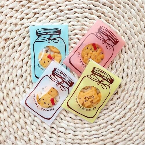 30pcs/lot Candy Cookie Plastic Bag Wedding Favors Bottle Pattern Self-adhesive Cello Gift bag Christmas Birthday Party Supplies